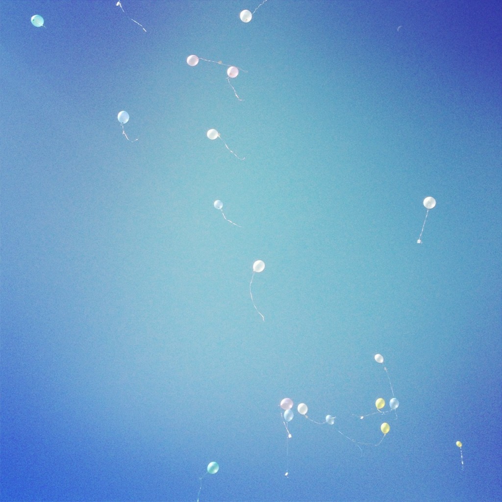 Releasing wishes for 2013 into the sky on the last day of work