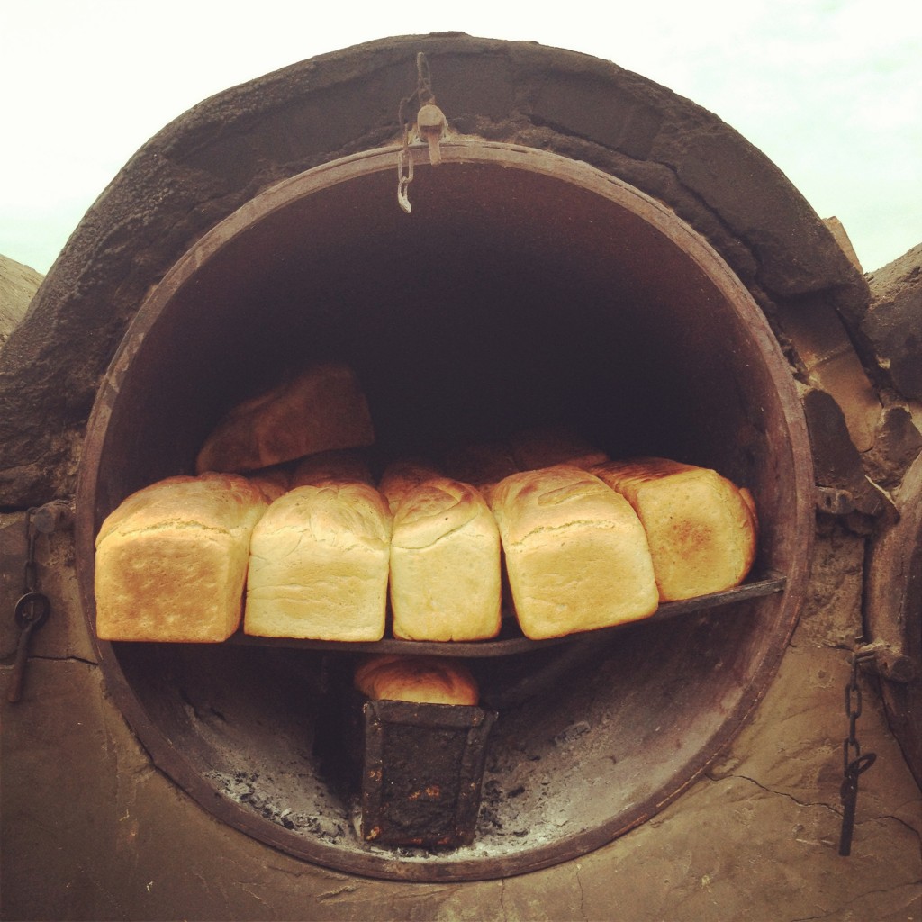 Beach bread baked fresh on the rocks