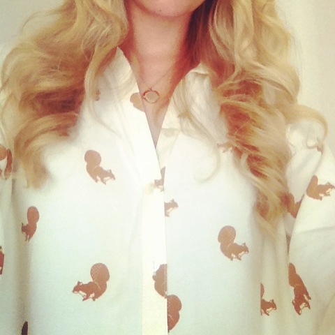 My gorgeous ASOS squirrel shirt from Amanda 